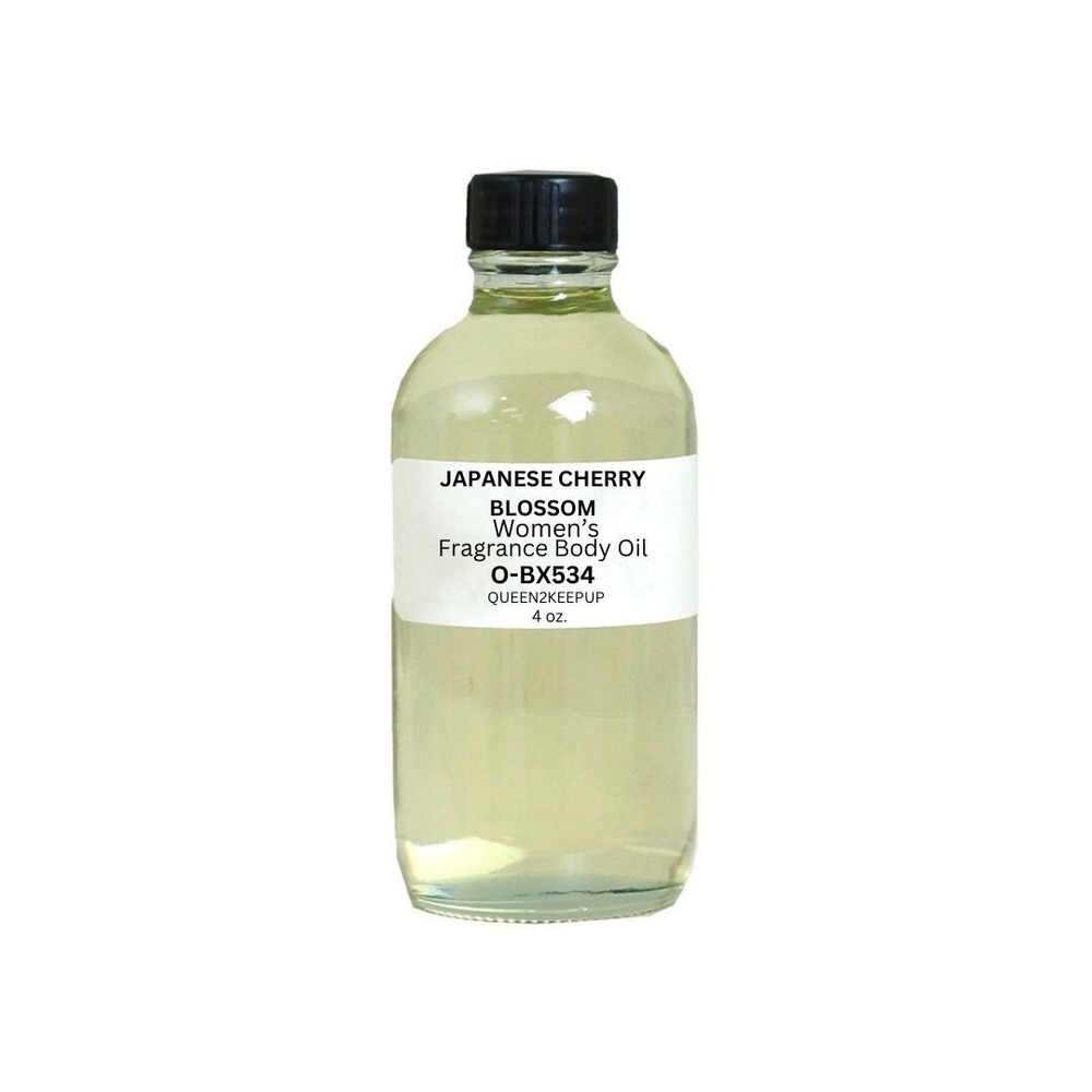 Japanese Cherry Blossom Women's Body Oil Soft Floral and Uplifting Scent 4 oz